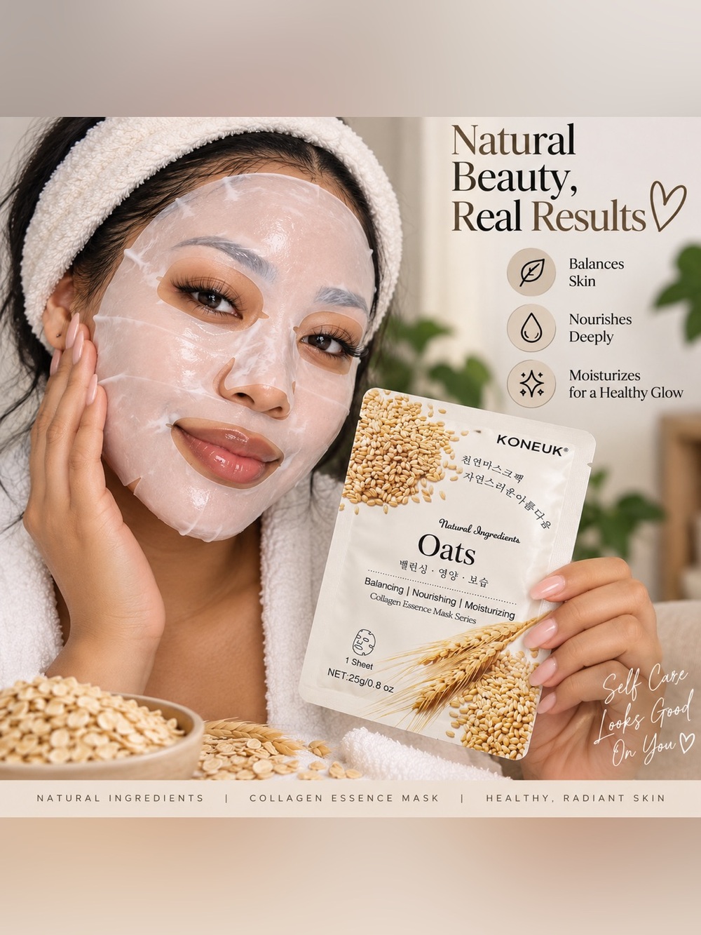 Oats Hydrating Collagen Essence Sheet Mask